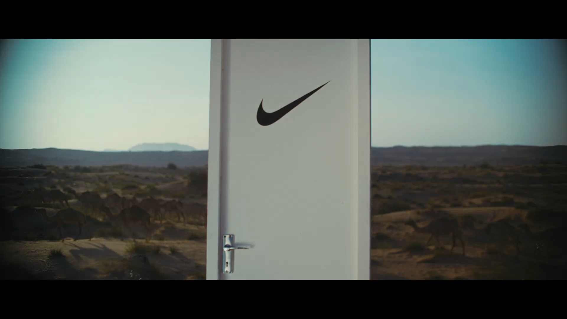 Doorway with the Nike swoosh